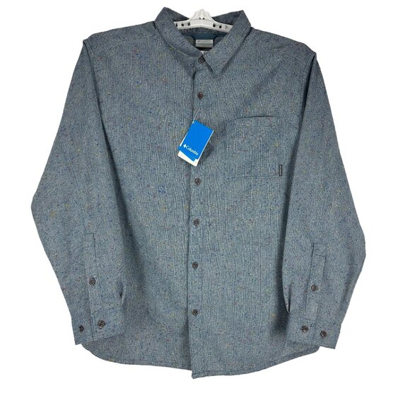 Columbia Glenallen EXS Mens Shirt Jacket Long Sleeve Splatter Blue XL - Picture 5 of 13